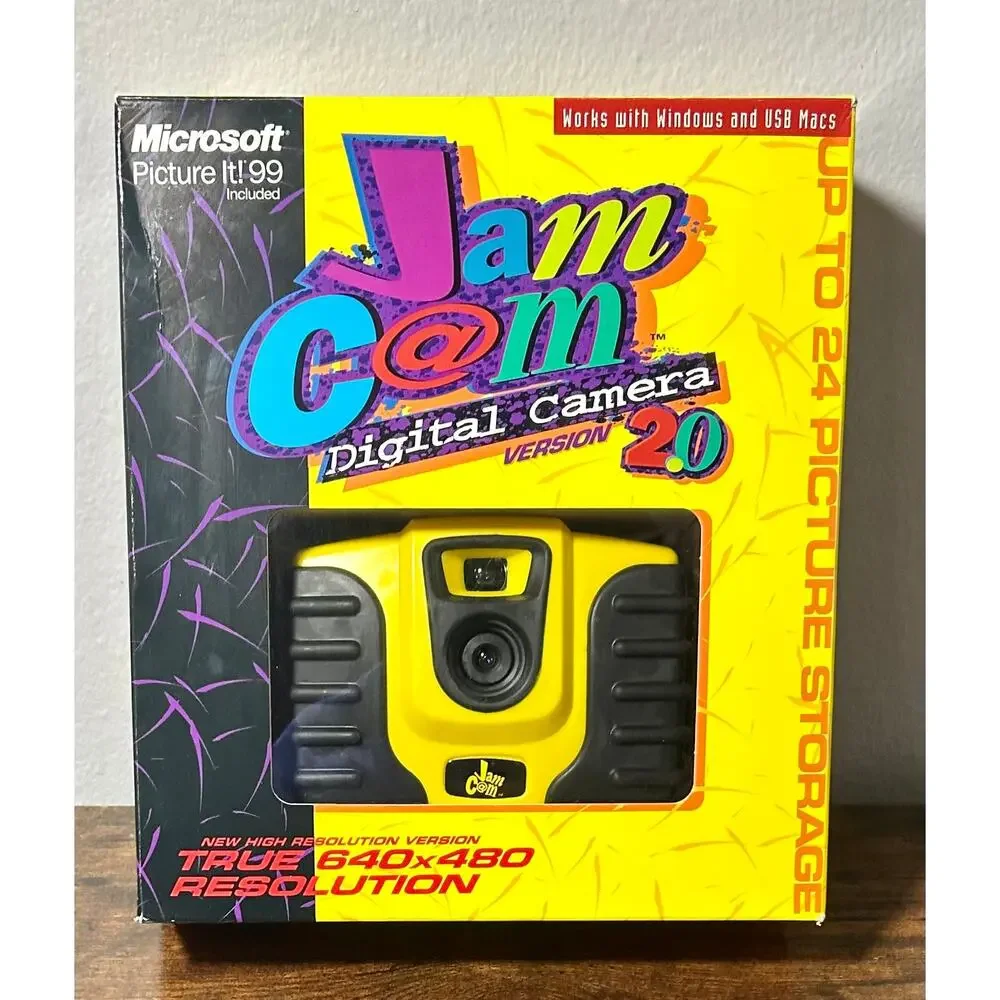 KB Gear JamCam 2.0 Digital Camera Yellow - 1999 Y2K Retro Vintage Digicam In Box